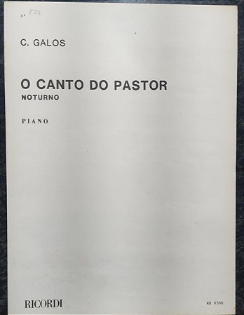 O CANTO DO PASTOR - partitura para piano - C. Galos