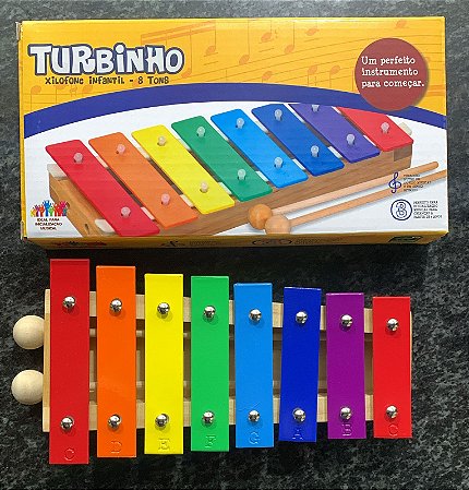 XILOFONE INFANTIL / METALOFONE – 8 TONS - Turbinho