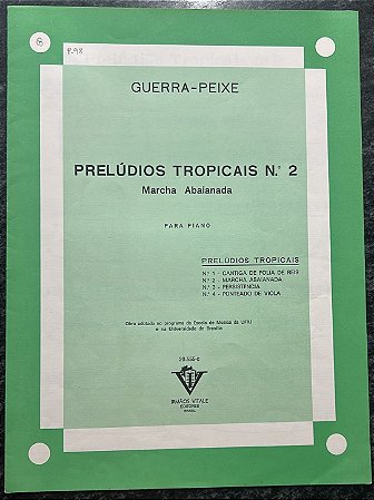 PRELÚDIOS TROPICAIS N° 2 - Marcha Abaianada - partitura para piano - Guerra-Peixe