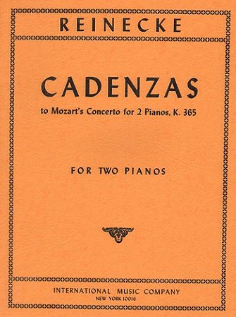 CADENZAS TO MOZART´S CONCERTO FOR  PIANOS, K 365 - Reinecke (4maõs/2 pianos)