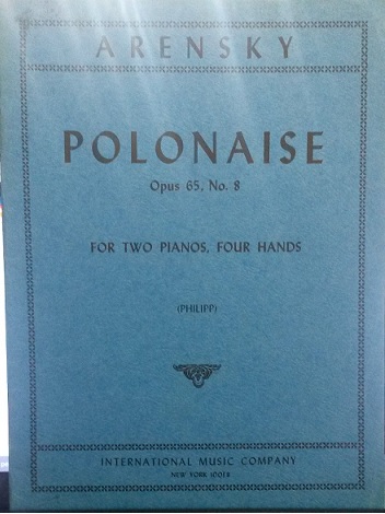 POLONAISE opus 65 n° 8 - 2 pianos, 4 mãos - Arensky