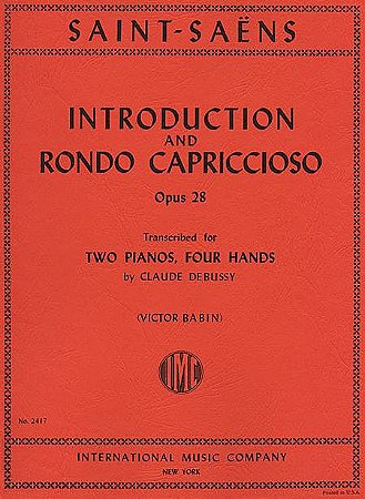 INTRODUCTION AND RONDO CAPRICCIOSO OPUS 28 - 2 PIANOS, 4 MÃOS - Saint-Saëns