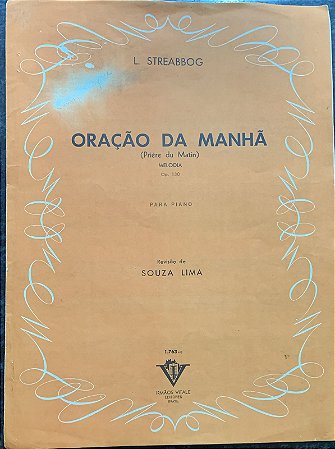 ORAÇÃO DA MANHÃ - partitura para piano - L. Streabbog