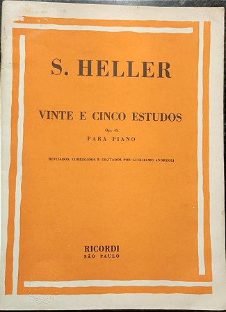 HELLER - 25 ESTUDOS opus 45 - Heller (Ricordi)