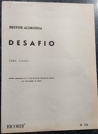 DESAFIO - partitura para piano - Heitor Alimonda