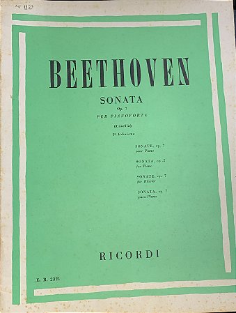 BEETHOVEN - SONATA OPUS 7 PARA PIANO