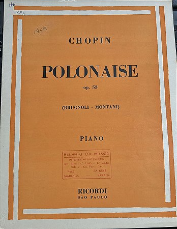 POLONAISE Opus 53 (Heróica) - partitura para piano - Chopin