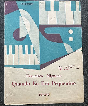 QUANDO EU ERA PEQUENINO - partitura para piano - Francisco Mignone