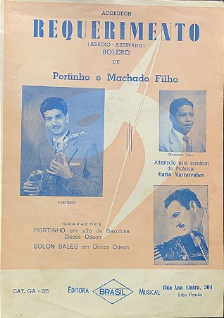 REQUERIMENTO - partitura para acordeon - Portinho e Machado FIlho