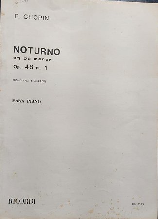 NOTURNO EM DÓ MENOR OPUS 48 N° 1 - partitura para piano - Chopin
