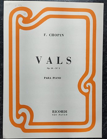 VALSA OPUS 69 N° 1 - partitura para piano - Chopin
