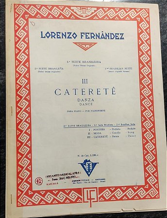 CATERETÊ - partitura para piano - Lorenzo Fernandez