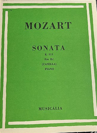 MOZART - SONATA K 311 em Ré - Revisão Casella