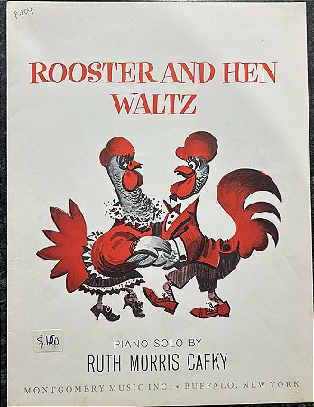 ROOSTER AND HEN WALTZ - partitura para piano - Ruth Morris Cafky