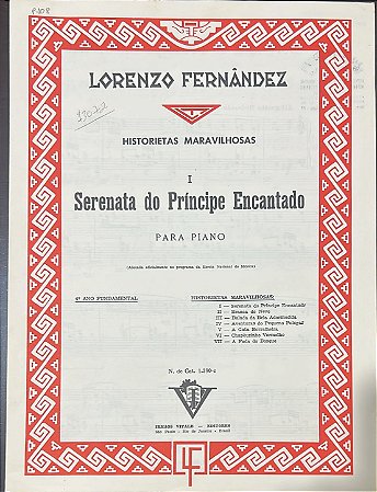 SERENATA DO PRÍNCIPE ENCANTADO - partitura para piano - Lorenzo Fernandez