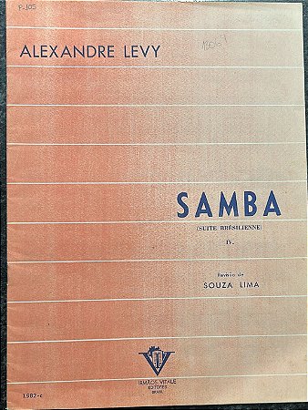 SAMBA - Suíte Bresilienne IV - partitura para piano - Alexandre Levy