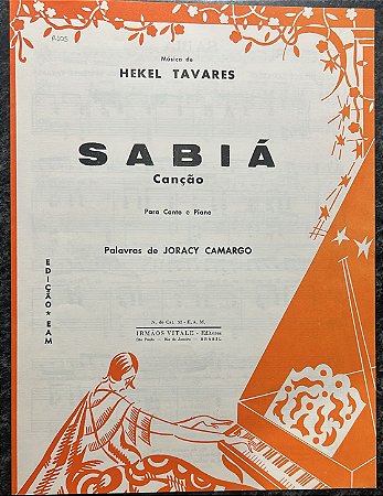 SABIÁ - partitura para piano e canto - Hekel Tavares