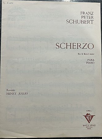 SCHERZO em Si Bemol Maior - partitura para piano - Schubert