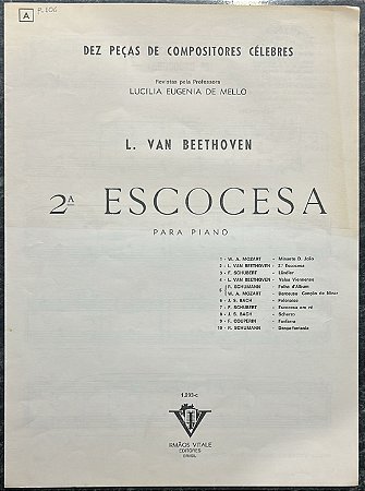 2ª ESCOCESA - partitura para piano - Beethoven