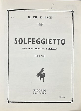 SOLFEGGIETTO - partitura para piano - Karl Philipp Emanuel Bach