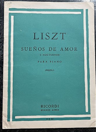 SONHOS DE AMOR - Sueños de amor - 3 noturnos - partitura de piano - Liszt
