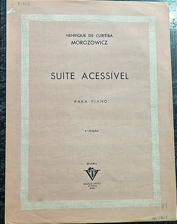 SUÍTE ACESSÍVEL - partitura para piano - Henrique de Curitiba Morozowicz