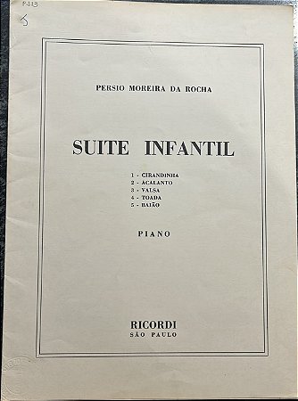SUITE INFANTIL - partitura para piano - Persio Moreira da Rocha