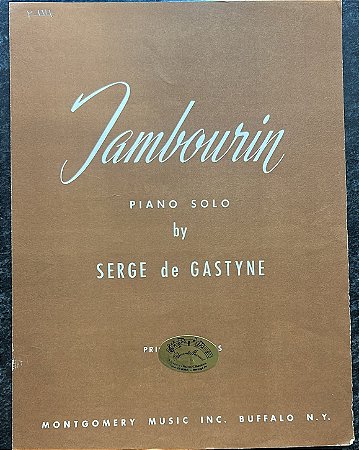 TAMBOURIN - partitura para piano - Serge de Gastyne