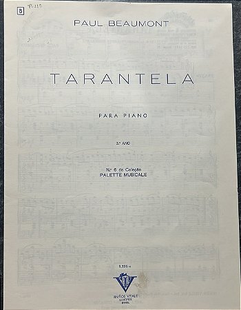 TARANTELA - partitura para piano - Paul Beaumont