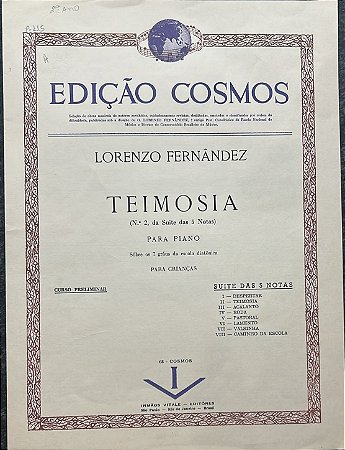 TEIMOSIA - partitura para piano - Lorenzo Fernandez