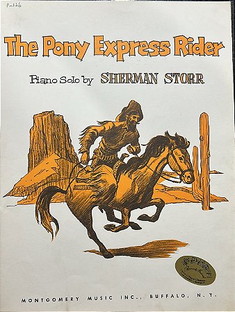 THE PONY EXPRESS RIDER - partitura para piano - Sherman Storr