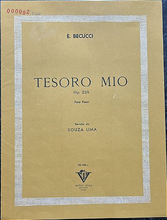 TESORO MIO Opus 228 - partitura para piano - E. Becucci