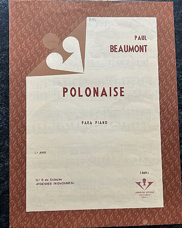 POLONAISE - partitura para piano - Paul Beaumont