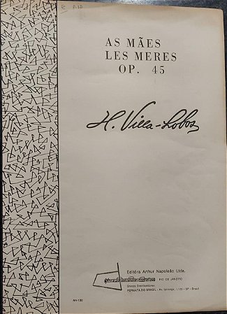 AS MÃES Opus 45 - partitura para piano - Villa-Lobos