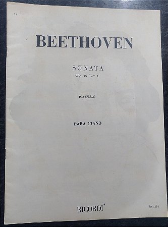 BEETHOVEN - SONATA Opus 10 n° 1 (Rev. Casella) Ed. Ricordi