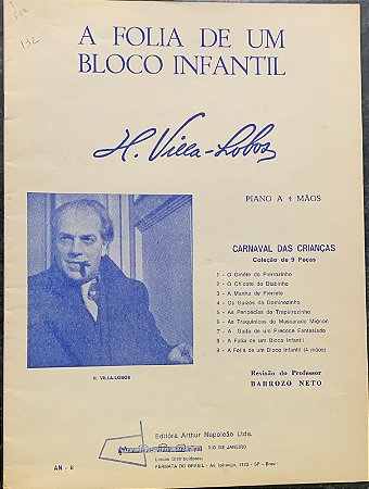 A FOLIA DE UM BLOCO INFANTIL - partitura para piano a 4 mãos - Villa-Lobos