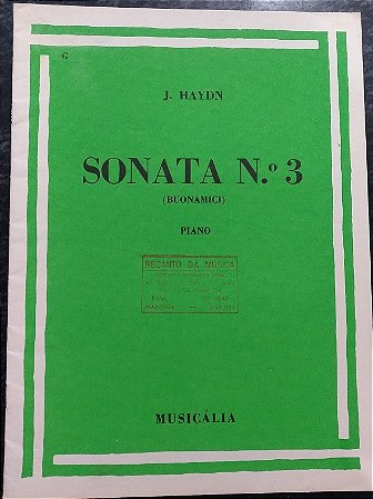 HAYDN - SONATA N° 3 - Editora Musicália/Ricordi