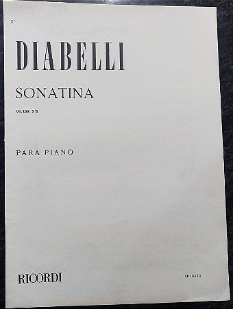 DIABELLI – SONATINA Opus 168 n° 1 (Rev.P. Montani) - Editora Ricordi