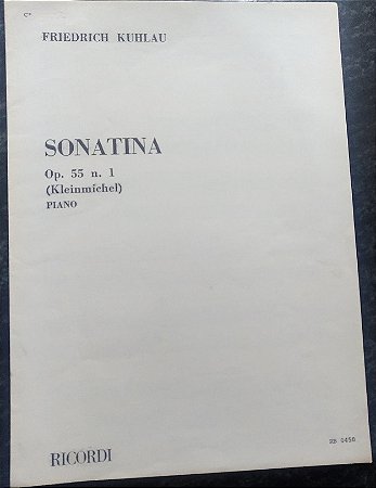 KUHLAU – SONATINA OPUS 55 N° 1 – Editora Ricordi