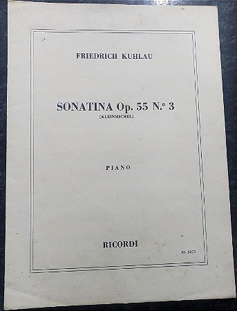 KUHLAU – SONATINA OPUS 55 N° 3 – Editora Ricordi