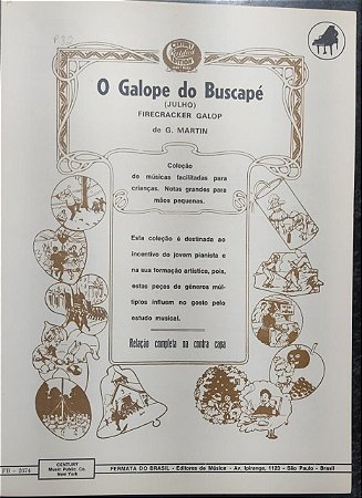 O GALOPE DO BUSCAPÉ - partitura para piano - G. Martin