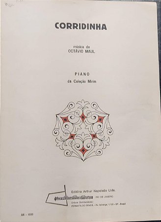 CORRIDINHA - partitura para piano - Octávio Maul