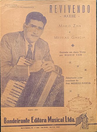 REVIVENDO - partitura para acordeon - Mario Zan e Messias Garcia