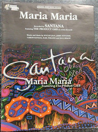 MARIA MARIA - partitura para piano, vocal e cifras para violão - Santana