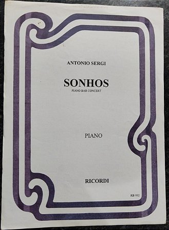 SONHOS - partitura para piano solo - Antonio Sergi