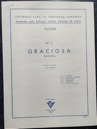 GRACIOSA (Gavota) - partitura para piano - Tuczek