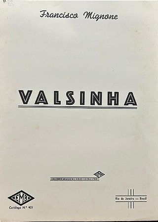VALSINHA - partitura para piano - Francisco Mignone