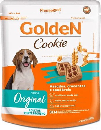 Cookie GoldeN Cães Adultos de Pequeno Porte Sabor Original 350g