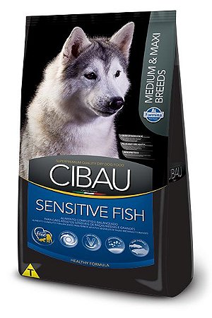 Ração Cibau Sensitive Fish Cães Adultos Medium & Maxi 12kg