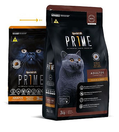 Ração Special Cat Prime Adultos sabor Frango - 10,1 kg